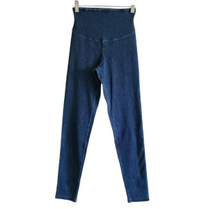 YUMMIE Shapewear Signature Waistband Denim Legging Chambray Blue Women's XS NWT‎